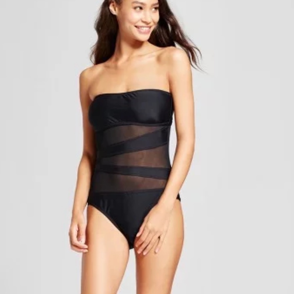 Target Mossimo Mesh Inset One Piece Swimsuit